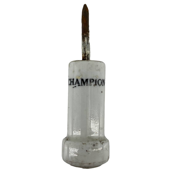 Vintage CHAMPION Porcelain Post with Metal Point Possibly Partial Part Small - Picture 6 of 12